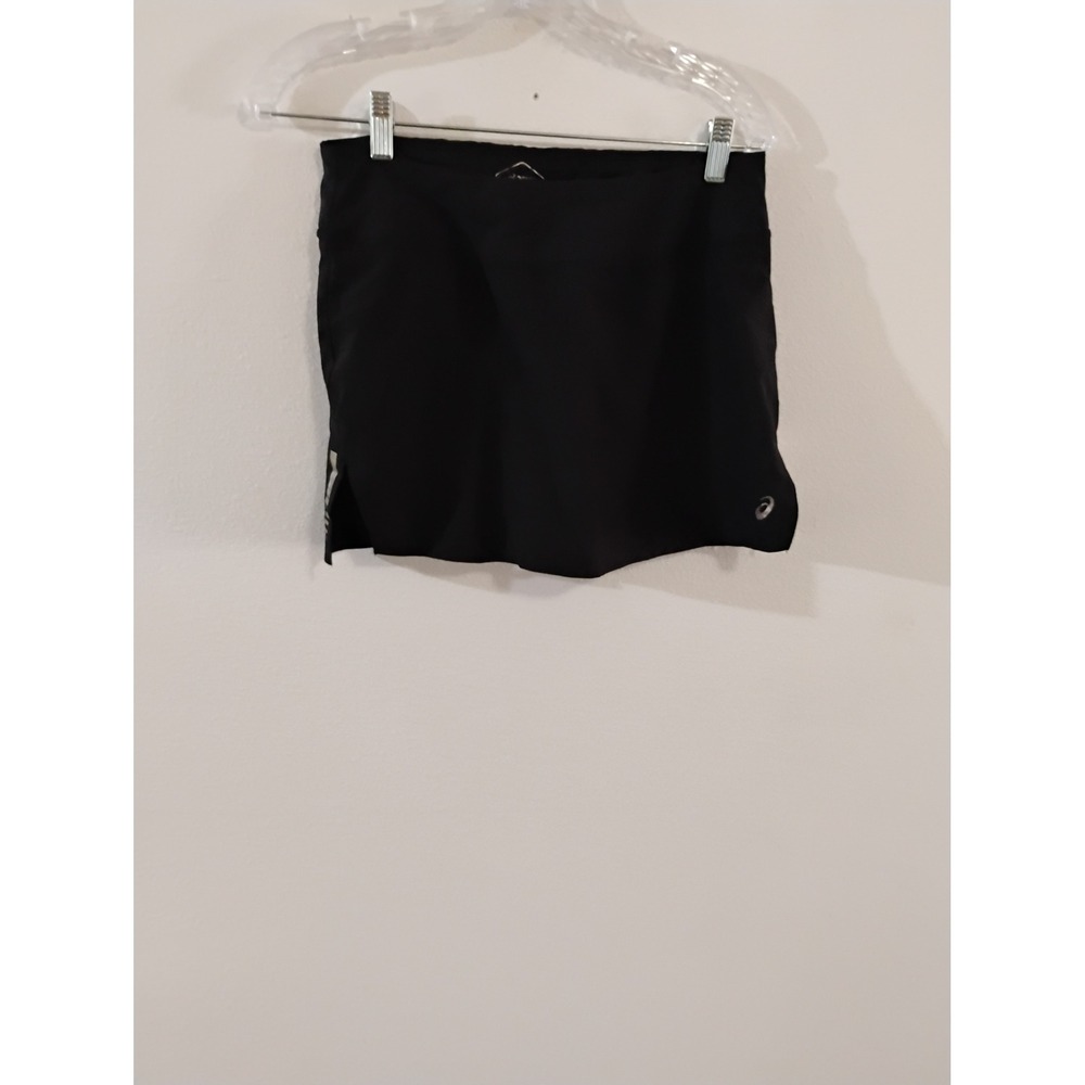 Asics Womens Black Running Tennis Skort Small Activewear Skirt with Shorts